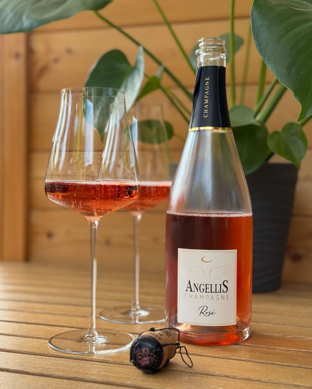 Heute Nachmittag keine echten Sommer-Vibes, hin und wieder Regen – irgendwas dazwischen. Aber genau richtig, um den Champagne Angellis – Rosé Brut zu öffnen. Was sofort auffällt… (4)