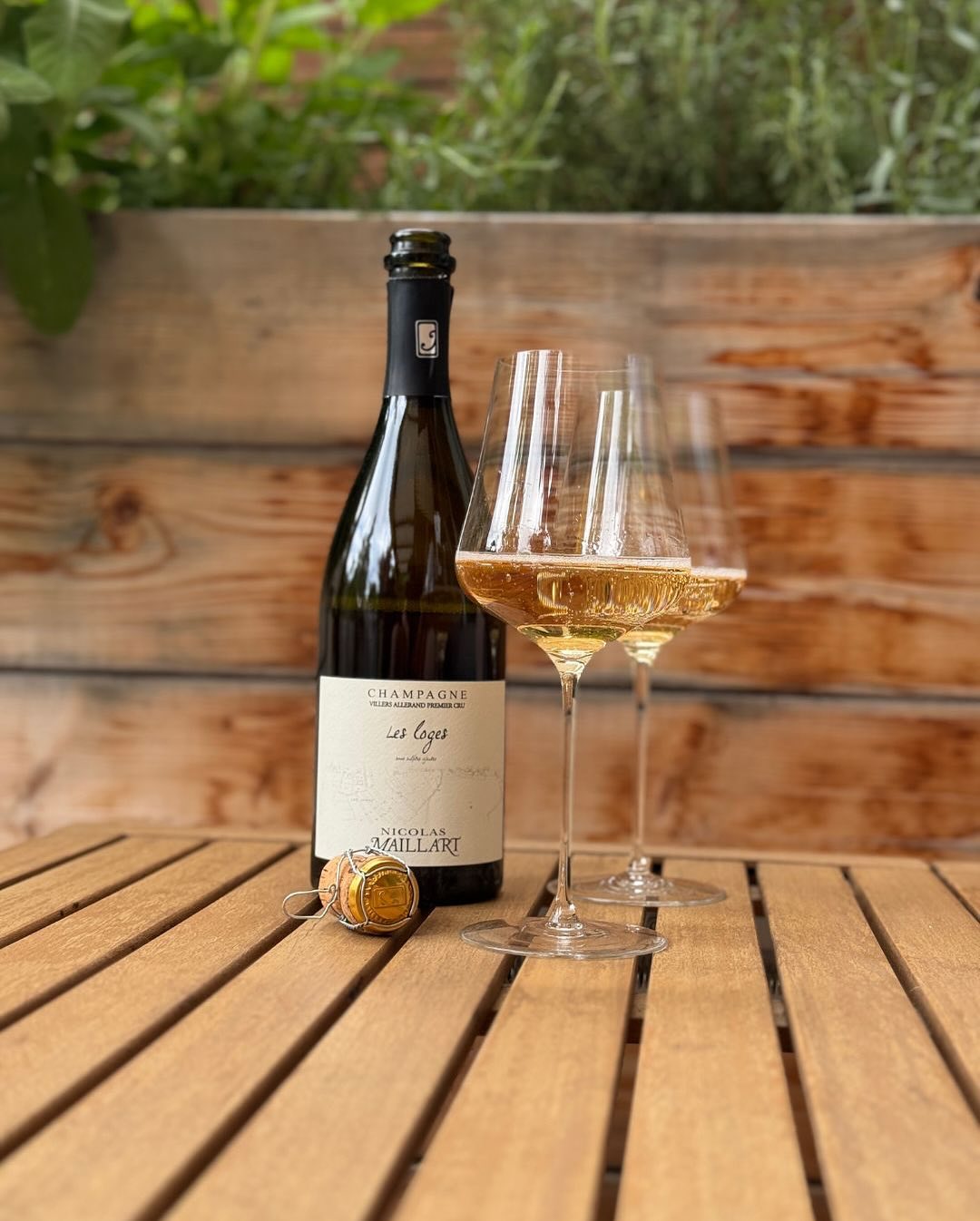 Heute war die Arbeit schneller als das Wochenende – aber wenigstens saß ich dabei in der Sonne. Laptop, @grad.dk Cooler, und im Glas: @nicolasmaillart – Les Loges – Premier Cru.… (1)