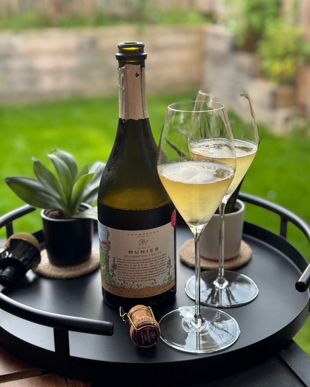 Schon beim Einschenken merkt man: Diese Flasche ist keine Spielerei. @champagne_benoit_munier – Vieilles Vignes – Cramant 2018 Ein 100 % Chardonnay aus drei alten Parzellen in C… (1)