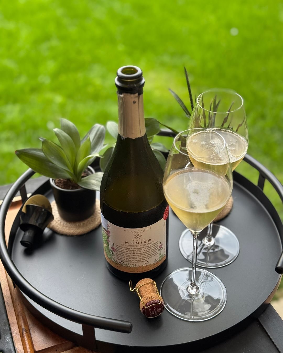 Schon beim Einschenken merkt man: Diese Flasche ist keine Spielerei. @champagne_benoit_munier – Vieilles Vignes – Cramant 2018 Ein 100 % Chardonnay aus drei alten Parzellen in C… (8)