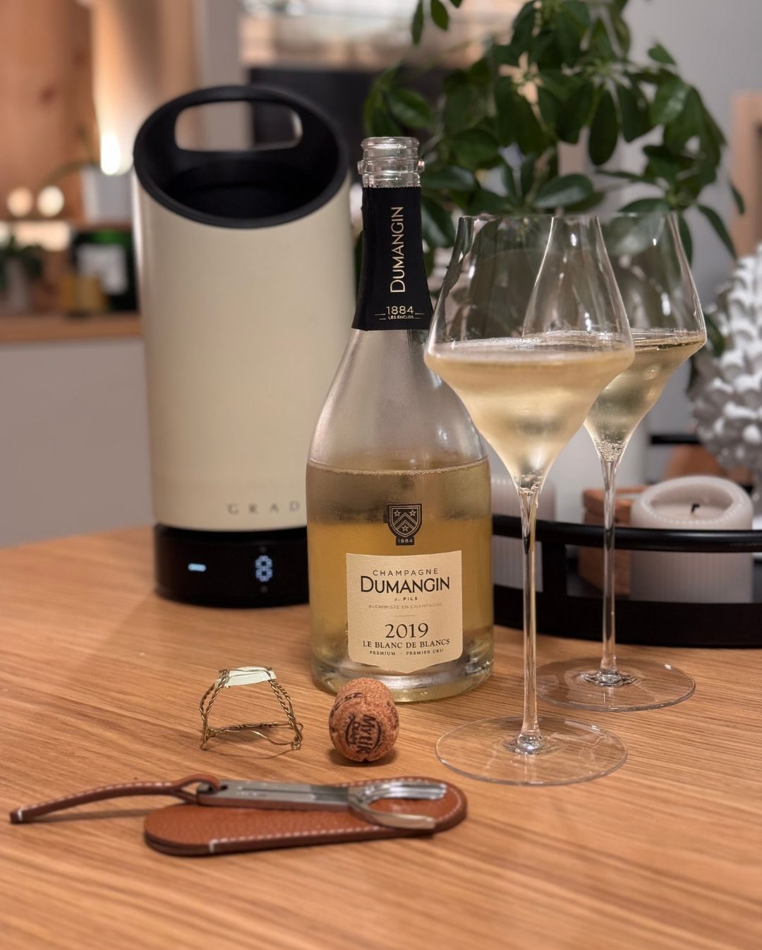 Es war mal wieder Zeit für etwas Geradliniges, Helles, Zitrisches — also habe ich den @champagnedumangin – Blanc de Blancs 2019 geöffnet. Ein Premier Cru, reinsortig Chardonnay,… (1)