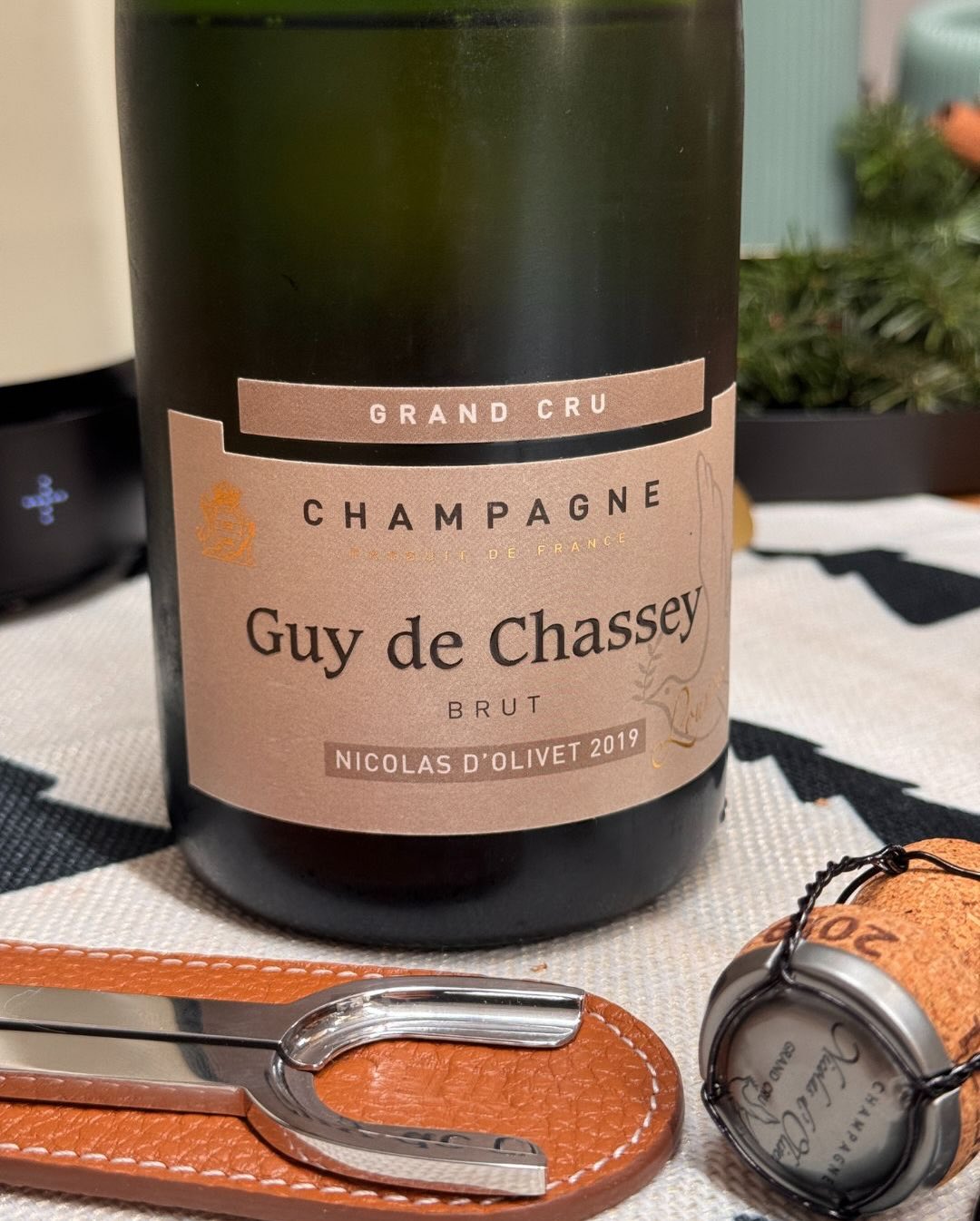 Der Nicolas d’Olivet 2019 von @champagneguydechassey wirkt von Anfang an sehr klar und ruhig. Die goldene Farbe passt zum Stil: präzise, frisch, ohne jede Schwere. Aromatisch bl… (7)