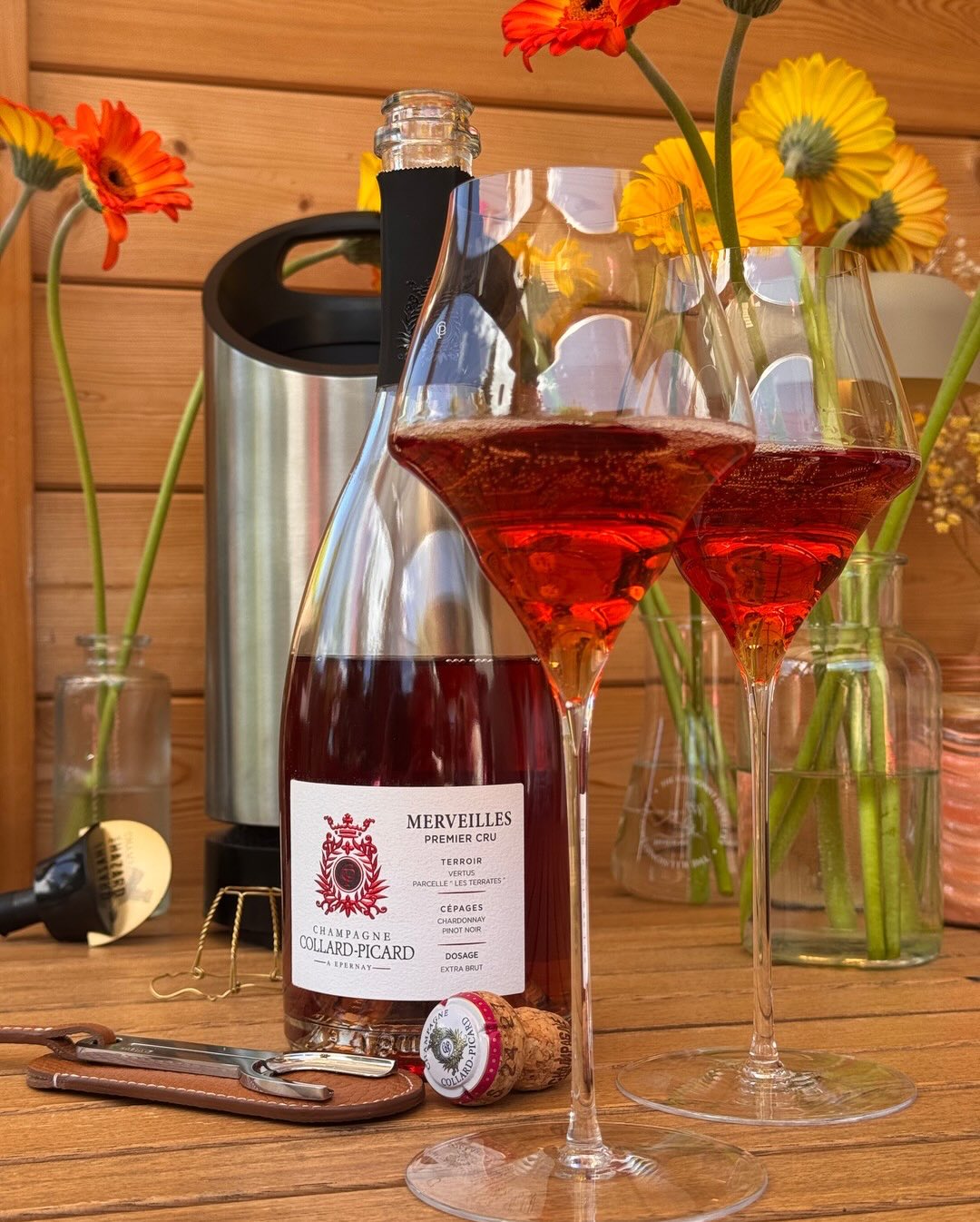 Wer einen Rosé Champagner für die Terrasse entkorkt und direkt den kraftvollen Rotweineindruck spürt, sollte nochmal aufs Label schauen. Also nicht so wie ich bei dieser Flasche… (1)