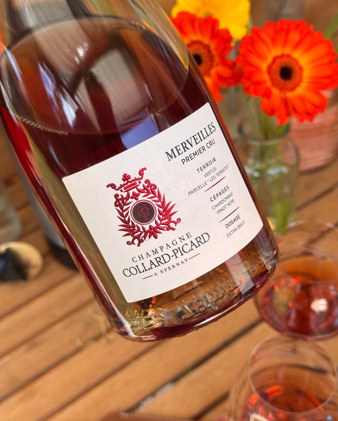 Wer einen Rosé Champagner für die Terrasse entkorkt und direkt den kraftvollen Rotweineindruck spürt, sollte nochmal aufs Label schauen. Also nicht so wie ich bei dieser Flasche… (9)